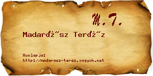 Madarász Teréz névjegykártya